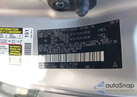 2017 Toyota Sienna Xle 7 Passenger из США, поврежденный, VIN 5TDDZ3DC5HS183708